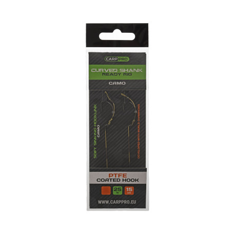 Готові повідці Carp Pro 15см 25lb Curved Shank