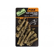 Безпечна кліпса FOX Edges Slik Lead Clips + Pegs Trans Khaki