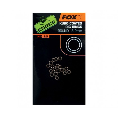 Кільця FOX Edges Kuro Coated Rig Rings 3.2мм